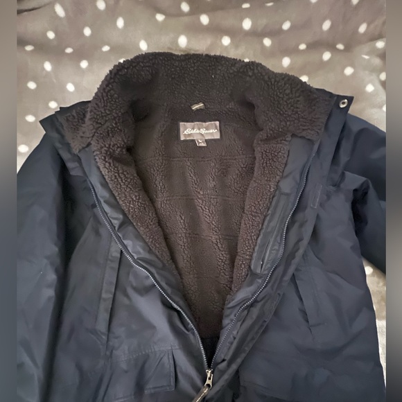 Eddie Bauer Men’s L Navy Blue Winter Jacket - Picture 2 of 9